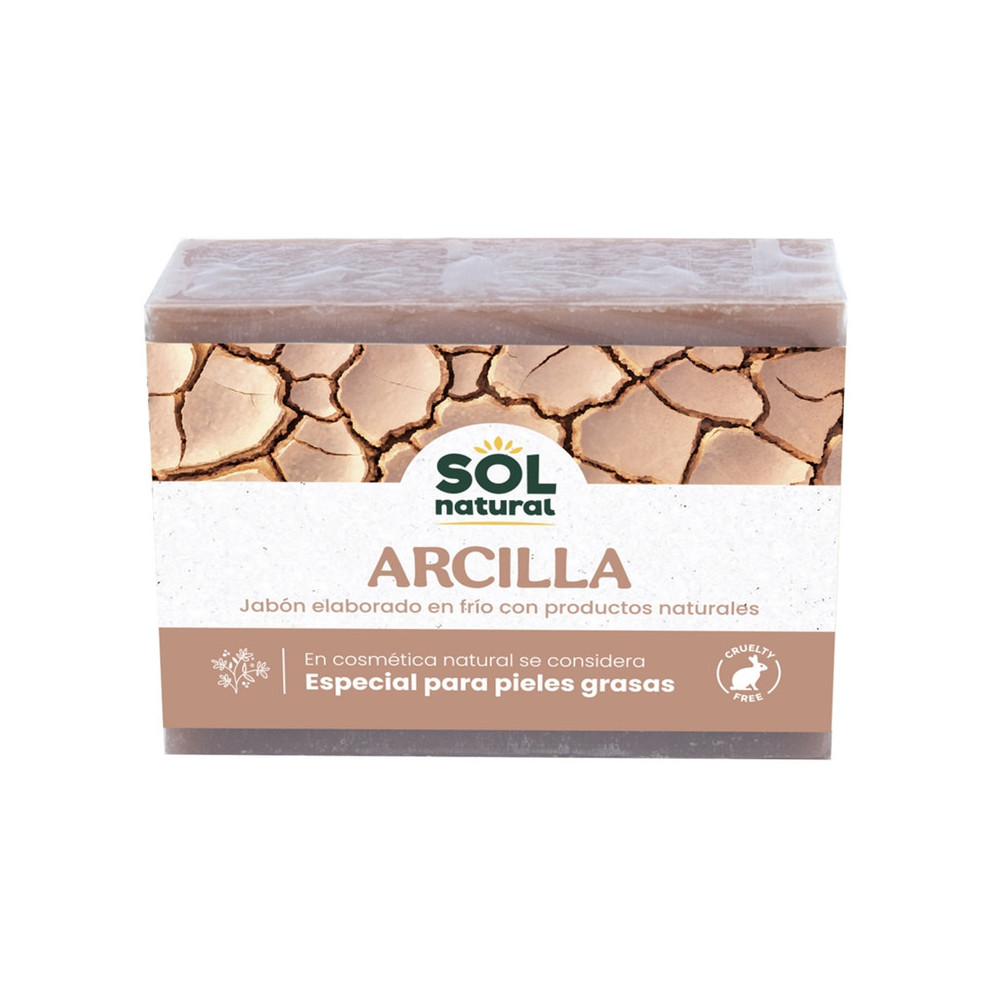 Jabón de Arcilla para Piel grasa y Acné 100g Solnatural